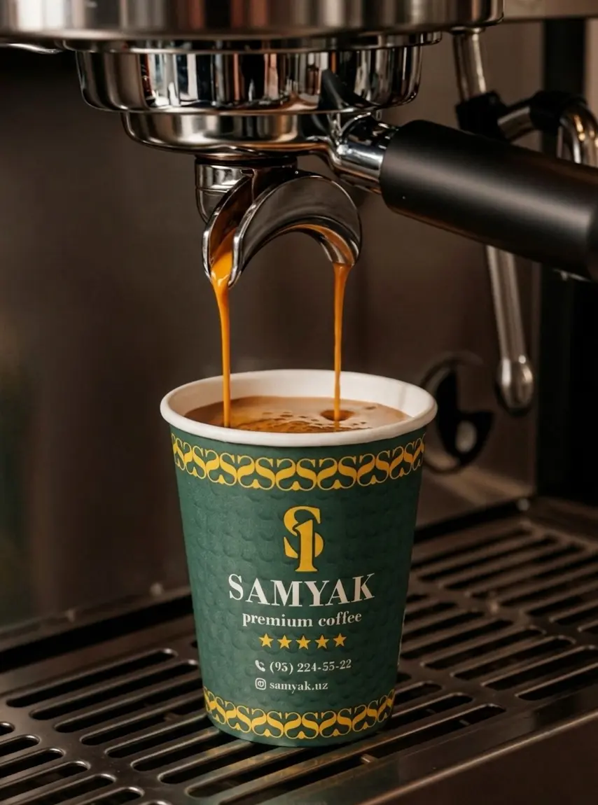 Espresso coffee set with premium blend